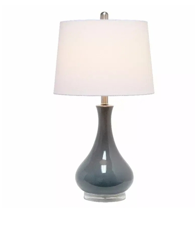 Lalia Home Droplet Table Lamp with Fabric Shade - LHT-4005-GY