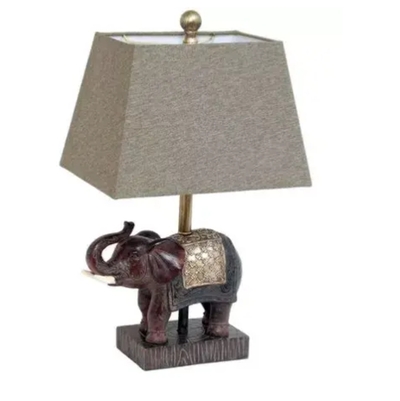 Lalia Home Big Elephant Table Lamp with Fabric Shade - LHT-5033-BW