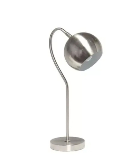Lalia Home Mid Century Curved Table Lamp with Dome Shade - LHT-5031-BN