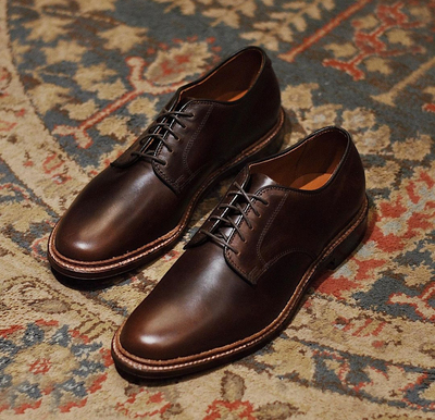 Dark Brown Derby Lace Up Style With Round Toe Pure Genuine Leather Shoes