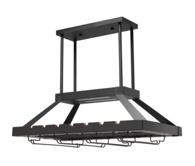 Elegant Designs 2 Light LED Overhead Wine Rack - WR1000-ORB