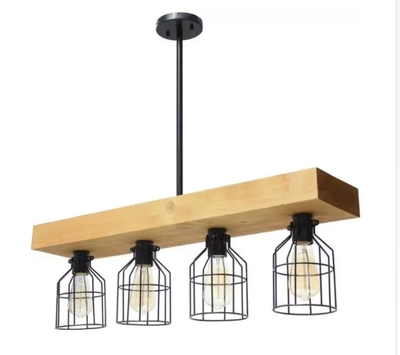 Lalia Home 4 Light Farmhouse Beam Pendant - LHC-1001-LW