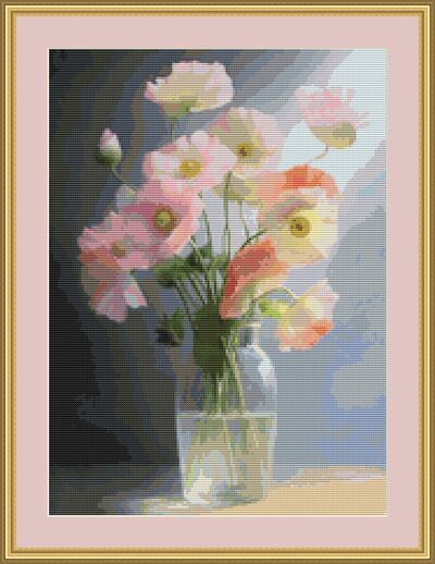 Beautiful Poppies Cross Stitch Pattern