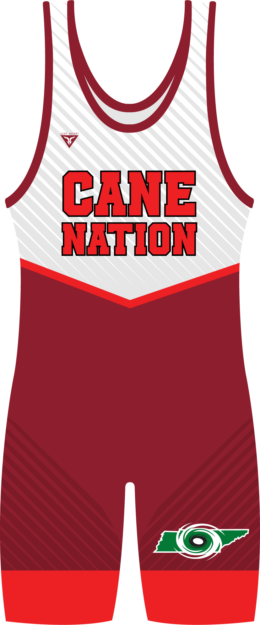 CNWC women's cut red singlet