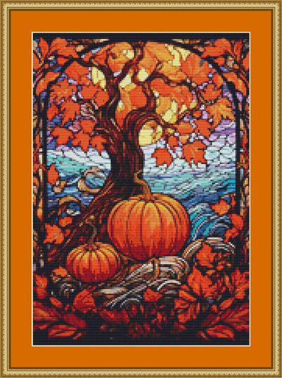 Autumn Tree Cross Stitch Pattern