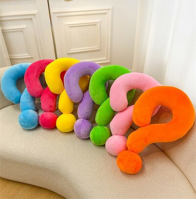 Colorful Question Mark Pillow