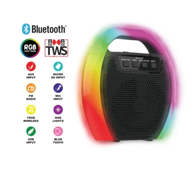 6.5" Portable Bluetooth Speaker with RGB Handle - IQ-2465RGB