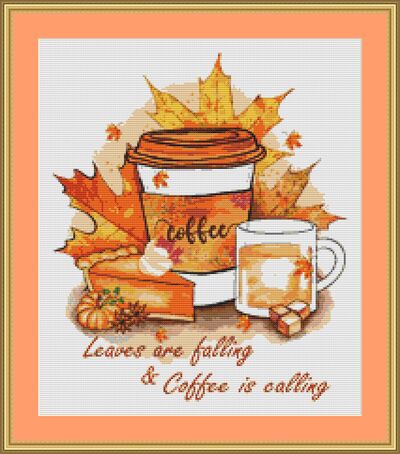 Leaves Are Falling Cross Stitch Pattern