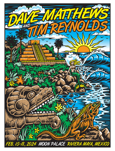 Dave Matthews & Tim Reynolds 18X24 screenprinted poster (AP signed and numbered)