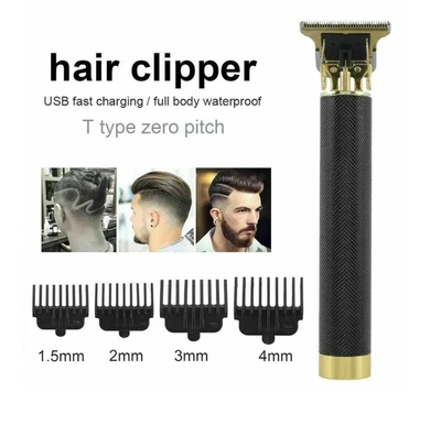 Pro Hair Clippers Trimmer Shaving Machine Beard Cutting Cordless Barber Kit Black/Gold - BLACKNGOLDTRIMMER_6A8C