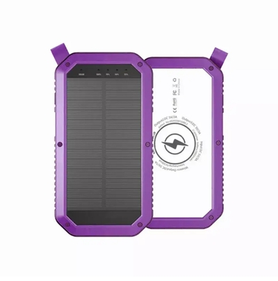 Sun Chaser Mini Solar Powered Wireless Phone Charger 10,000 mAh With LED Flood Light - 723466578244