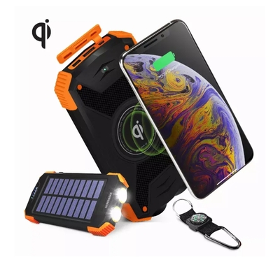 Solar 10000mAh Wireless Power Bank - 14659