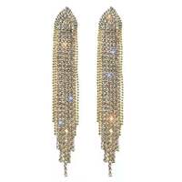 Fashion Tassel Rhinestone Earrings For Women - Thumbnail 3