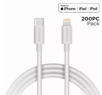 USB-C to MFi Lightning Cable 3ft - 200 Pieces - 15204