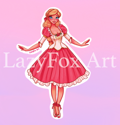 12 dancing princesses Genevieve Sticker