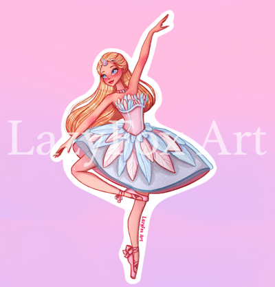 Swan lake Odette Art sticker