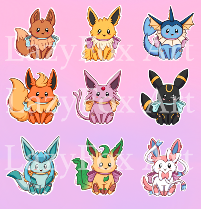 Eeveeloution stickers