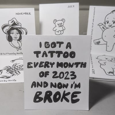 I got a tattoo every month of 2023 and now i'm broke - Thumbnail 3