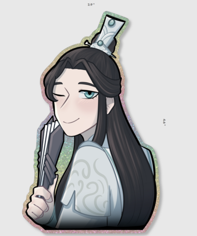 Wind Master LARGE Die Cut Sticker 9 GLITTER