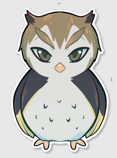 Akinori Konoha LARGE Die Cut Sticker 2 VINYL Background