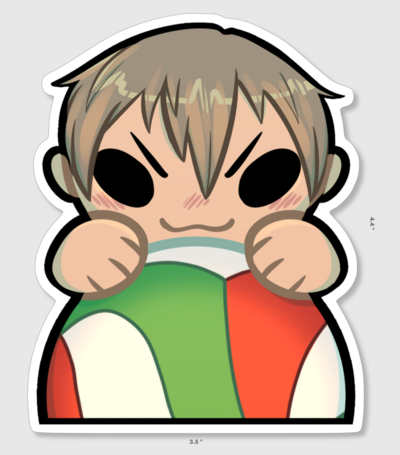 Akinori Konoha LARGE Die Cut Sticker 8 VINYL Background