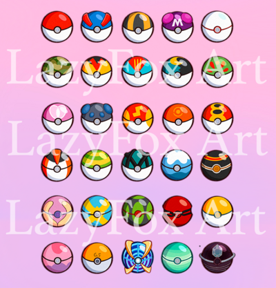 Pokemon Pokeball stickers