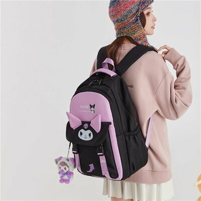 Cute Cartoon Kuromi School Backpack