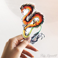 Fox Dragon - Jumbo Holo Sticker - Thumbnail 2