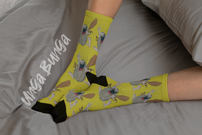 Captain Caveman Novelty Socks