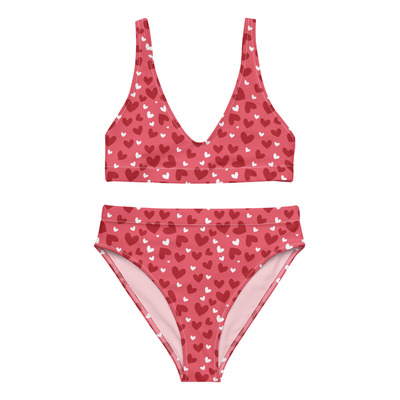 Hearts high-waisted bikini