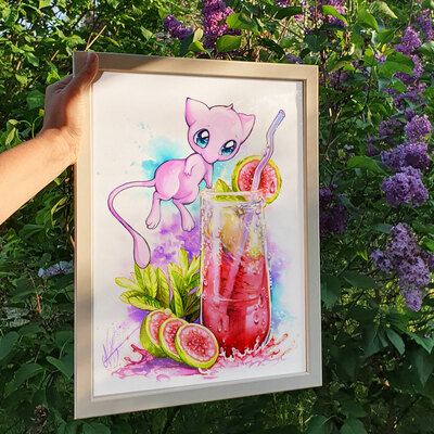 *Poster & Postcards* Floating Guava Soda