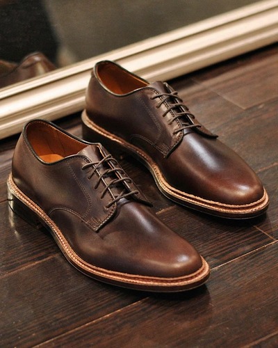 Men's Chocolate Leather Lace Up Plan Toe Handmade Fashion Office Shoes