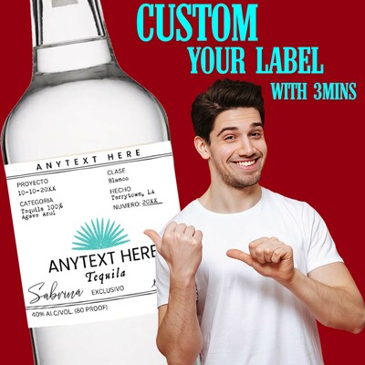 Casamigos Reposado 750ML Bottles Label Fully Editable, Bridesmaid Label, Bridesmaid Label Canva Editable