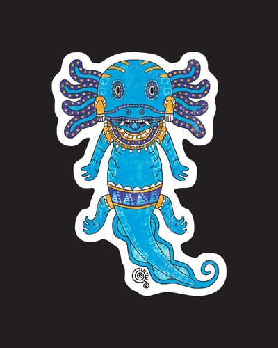 Blue Axolotl Sticker