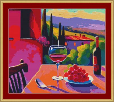 Tuscany View Cross Stitch Pattern