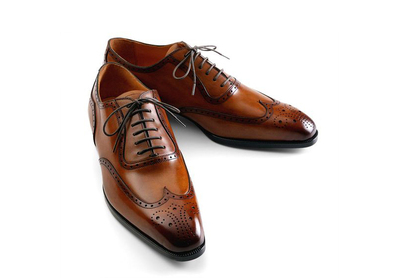 New Men's Handmade Wing Tip Brogue Brown Color Lace Up Leather, Dress Shoes