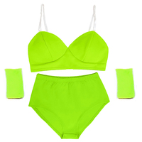 Mesh see-through trousers bikini suit dance suit - Thumbnail 3