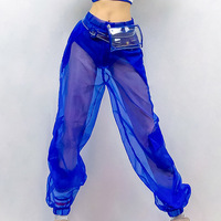 Mesh see-through trousers bikini suit dance suit - Thumbnail 6