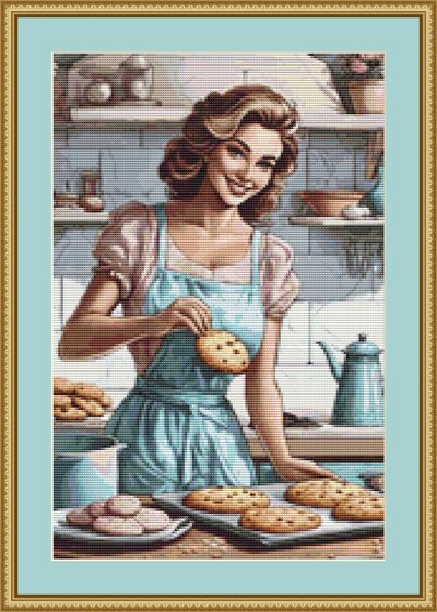 Cookie Baking Cross Stitch Pattern