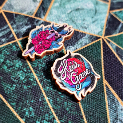 Heir's Game 1'' Wooden Pin