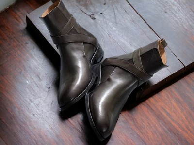 Handmade Fashion Men's Brown Leather Jodhpur Ankle High Boots