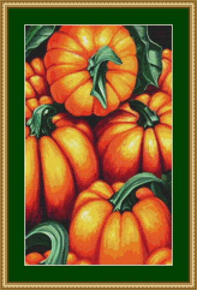 Pumpkins Cross Stitch Pattern
