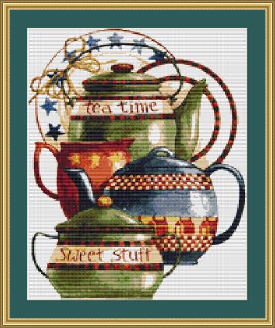 Teatime Stuff Cross Stitch Pattern