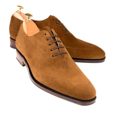 New Handmade Men's SNUFF SUEDE WHOLECUT OXFORDS Shoes