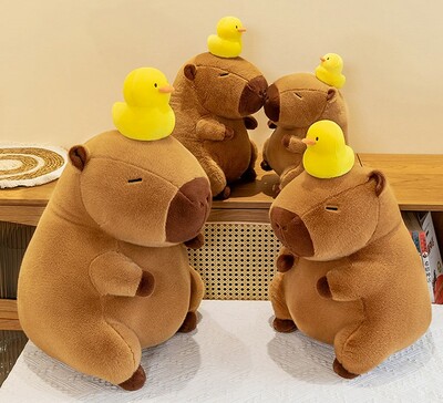 Cute Capybara With Duck Plush Toy