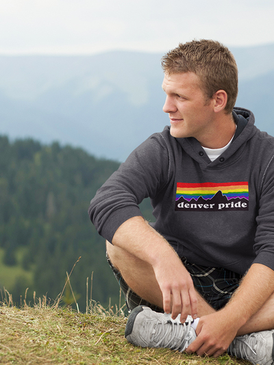 Denver Pride Rainbow Mountain Unisex Hoodie