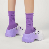 Fashionable Gradient Outerwear Increased Thick Sole Two-Wear Baotou Slippers Non-Slip Seaside Vacation Beach Sandals for Women - Thumbnail 4