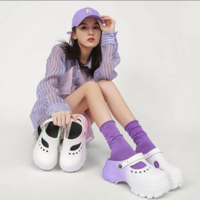 Fashionable Gradient Outerwear Increased Thick Sole Two-Wear Baotou Slippers Non-Slip Seaside Vacation Beach Sandals for Women - Thumbnail 3