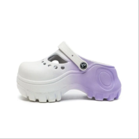 Fashionable Gradient Outerwear Increased Thick Sole Two-Wear Baotou Slippers Non-Slip Seaside Vacation Beach Sandals for Women - Thumbnail 8