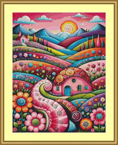 Fantasy Landscape Cross Stitch Pattern